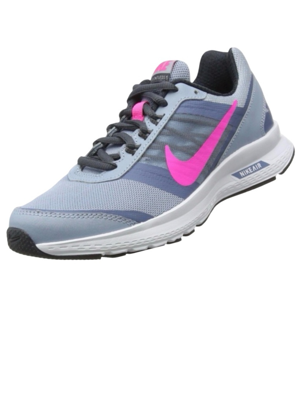 Nike Women's Air Relentless 5 Running Shoe Blue Grey/Pink Size 9